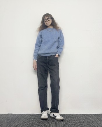 かつお　shujeansシュージーンズダークブルーデニム ボタンフライ かつお shujeansシュージーンズダークブルーデニム ボタンフライ